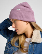Lee Ribbed Beanie Damska Czapka Zimowa Ciepła Pretty Plum 112358334 LW81016297